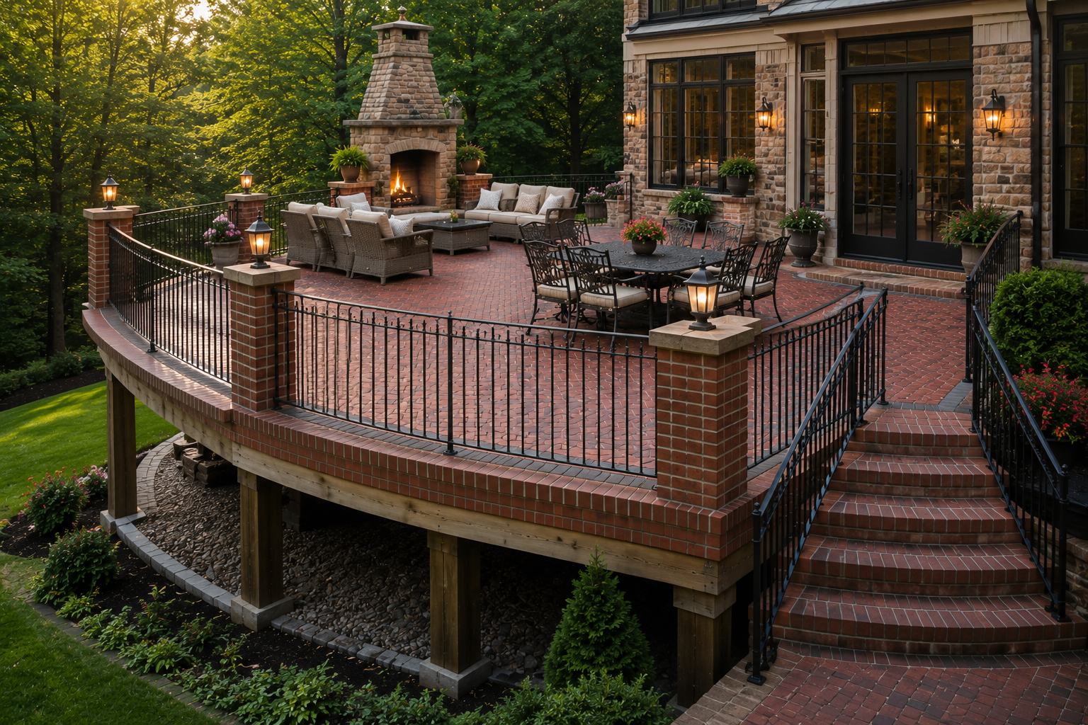 Elevated entertaining platform generated concept sample