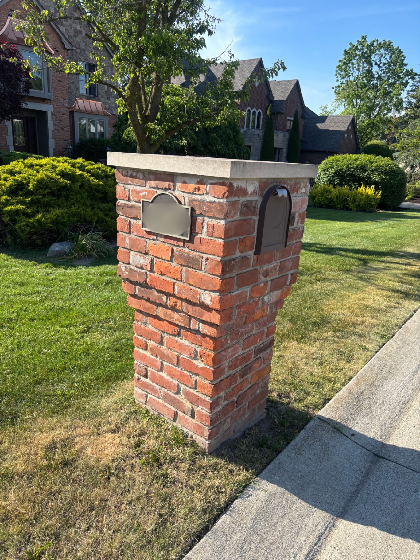 Custom Brick Mailbox Build in Rochester Hills