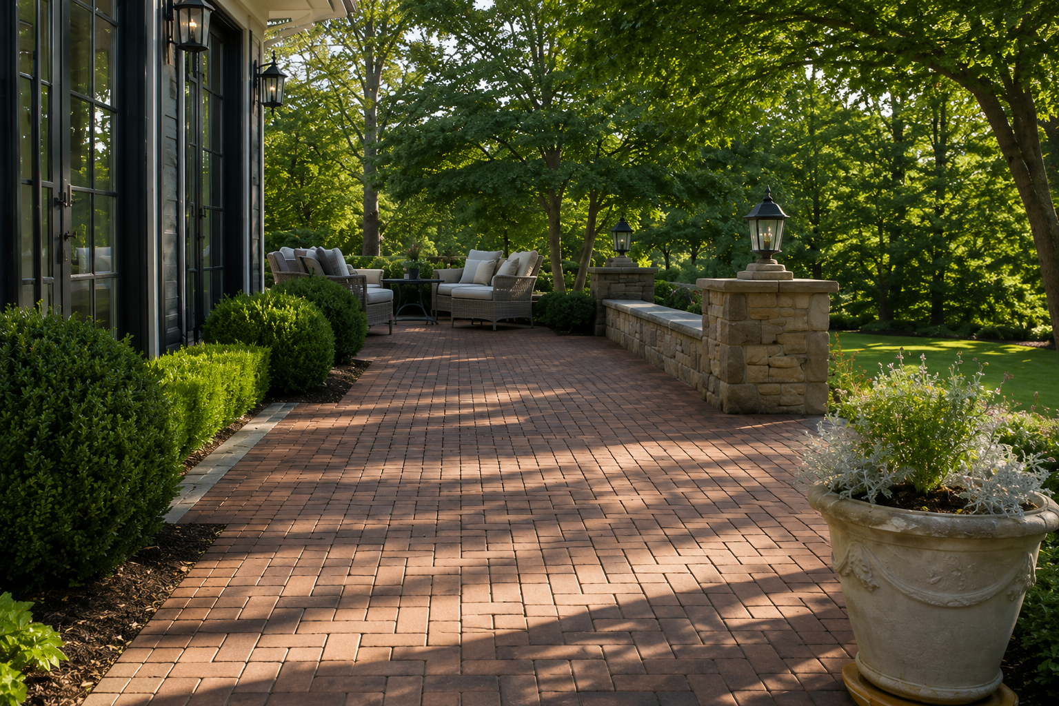 Garden-side walkout patio generated concept sample